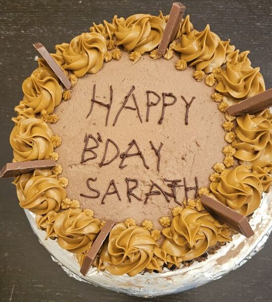 Chocolate cake with chocolate frosting