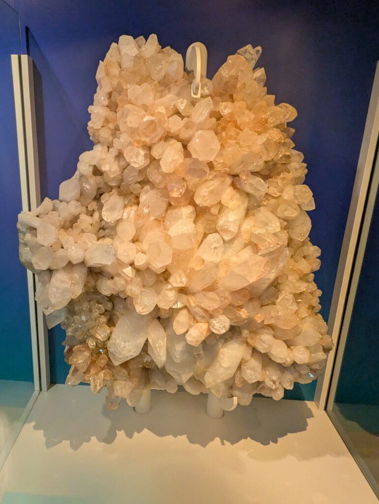 Rocks and minerals display
